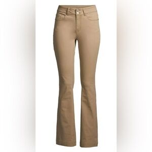 NWOT Mid-rise Bootcut Tan Pants Twill Size 5 soft, stretch, khaki tan